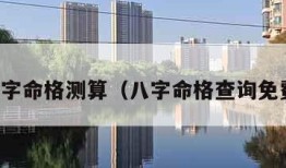 八字命格测算（八字命格查询免费）