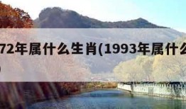 1972年属什么生肖(1993年属什么生肖)