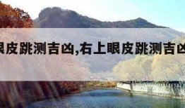 右上眼皮跳测吉凶,右上眼皮跳测吉凶 很准女