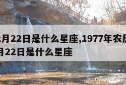 12月22日是什么星座,1977年农历12月22日是什么星座