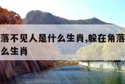 躲在角落不见人是什么生肖,躲在角落不敢见人是什么生肖