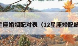 十二星座婚姻配对表（12星座婚配统计图）