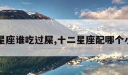 十二星座谁吃过屎,十二星座配哪个小宠物