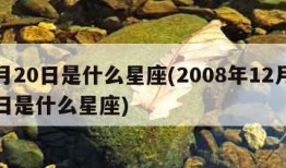 2月20日是什么星座(2008年12月20日是什么星座)