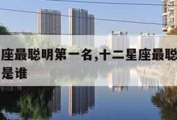 十二星座最聪明第一名,十二星座最聪明第一名女生是谁