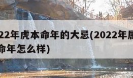 2022年虎本命年的大忌(2022年属虎本命年怎么样)