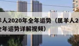 属羊人2020年全年运势（属羊人2020年全年运势详解视频）