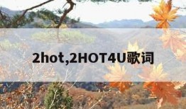 2hot,2HOT4U歌词