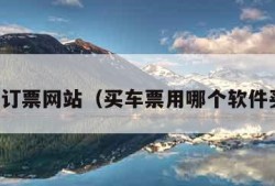 火车票订票网站（买车票用哪个软件买最好）