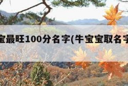 牛宝宝最旺100分名字(牛宝宝取名字最佳名字)