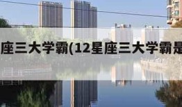 12星座三大学霸(12星座三大学霸是真的吗)