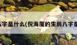 生辰八字是什么(倪海厦的生辰八字是什么)