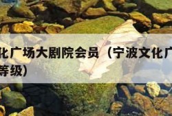 宁波文化广场大剧院会员（宁波文化广场大剧院会员等级）