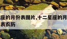 十二星座的月份表图片,十二星座的月份表图片对应表农历