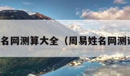 周易姓名网测算大全（周易姓名网测试大全）