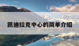 凯迪拉克中心的简单介绍