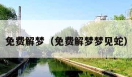 免费解梦（免费解梦梦见蛇）