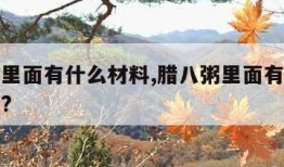 腊八粥里面有什么材料,腊八粥里面有什么材料煮粥?