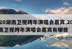 2020湖南卫视跨年演唱会嘉宾,2020湖南卫视跨年演唱会嘉宾有哪些