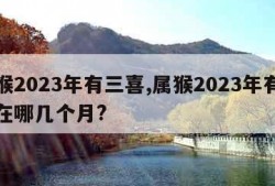 属猴2023年有三喜,属猴2023年有三喜在哪几个月?