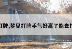 梦见打牌,梦见打牌手气好赢了能去打牌嘛