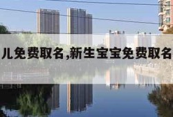 新生婴儿免费取名,新生宝宝免费取名字大全免费