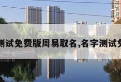 名字测试免费版周易取名,名字测试免费的