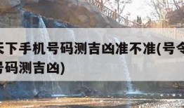 号令天下手机号码测吉凶准不准(号令天下 手机号码测吉凶)