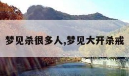梦见杀很多人,梦见大开杀戒