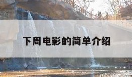 下周电影的简单介绍