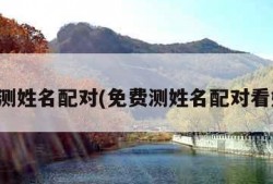 免费测姓名配对(免费测姓名配对看婚姻)
