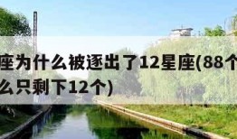 蛇夫座为什么被逐出了12星座(88个星座为什么只剩下12个)