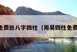 周易免费批八字四柱（周易四柱免费算命）
