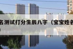 宝宝姓名测试打分生辰八字（宝宝姓名测试免费评分）