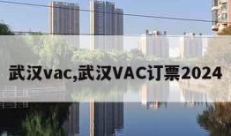 武汉vac,武汉VAC订票2024