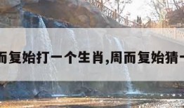 周而复始打一个生肖,周而复始猜一肖