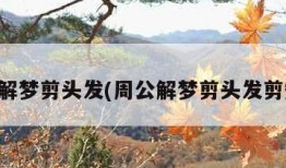 周公解梦剪头发(周公解梦剪头发剪短了)
