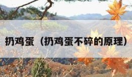 扔鸡蛋（扔鸡蛋不碎的原理）