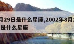 8月29日是什么星座,2002年8月29日是什么星座