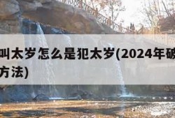什么叫太岁怎么是犯太岁(2024年破太岁最佳方法)