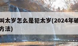 什么叫太岁怎么是犯太岁(2024年破太岁最佳方法)