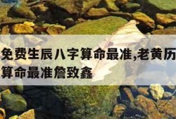 老黄历免费生辰八字算命最准,老黄历免费生辰八字算命最准詹致鑫