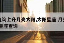 星座查询上升月亮太阳,太阳星座 月亮星座 上升星座查询