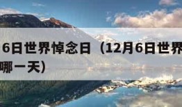 12月6日世界悼念日（12月6日世界悼念日是哪一天）