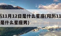 阳历11月12日是什么星座(阳历11月12日是什么星座男)