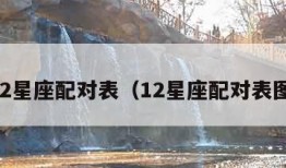 12星座配对表（12星座配对表图）