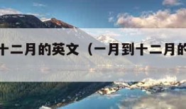 一月到十二月的英文（一月到十二月的英文全称）