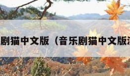 音乐剧猫中文版（音乐剧猫中文版演员）