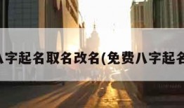 免费八字起名取名改名(免费八字起名网站)