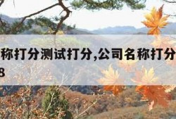 公司名称打分测试打分,公司名称打分测试打分1518